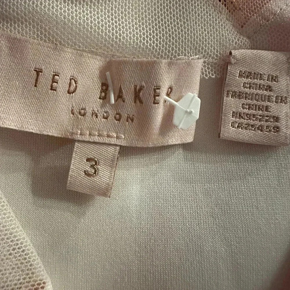 Ted Baker Pink Jaazmin Fantasia Scallop Mini Dress size 3 - Picture 16 of 16